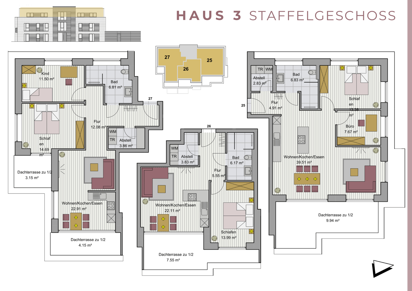 Staffelgeschoss - Grundriss