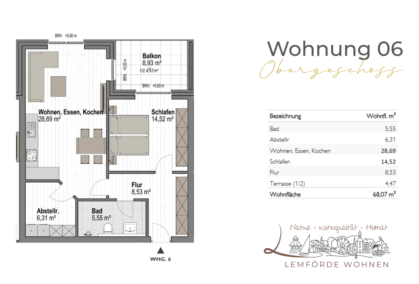 Grundriss WE 6