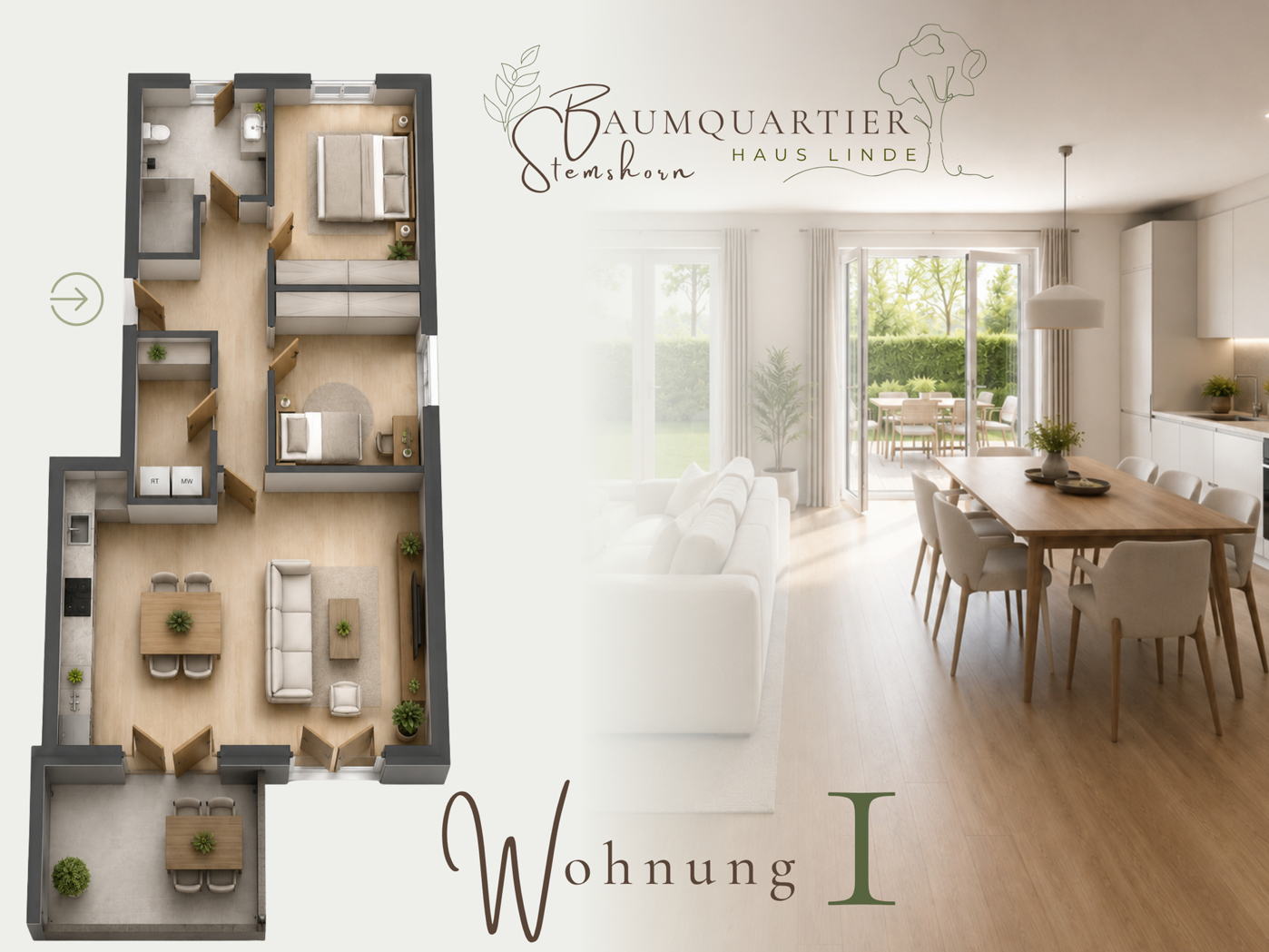 Wohnung 1 - Grundriss 
