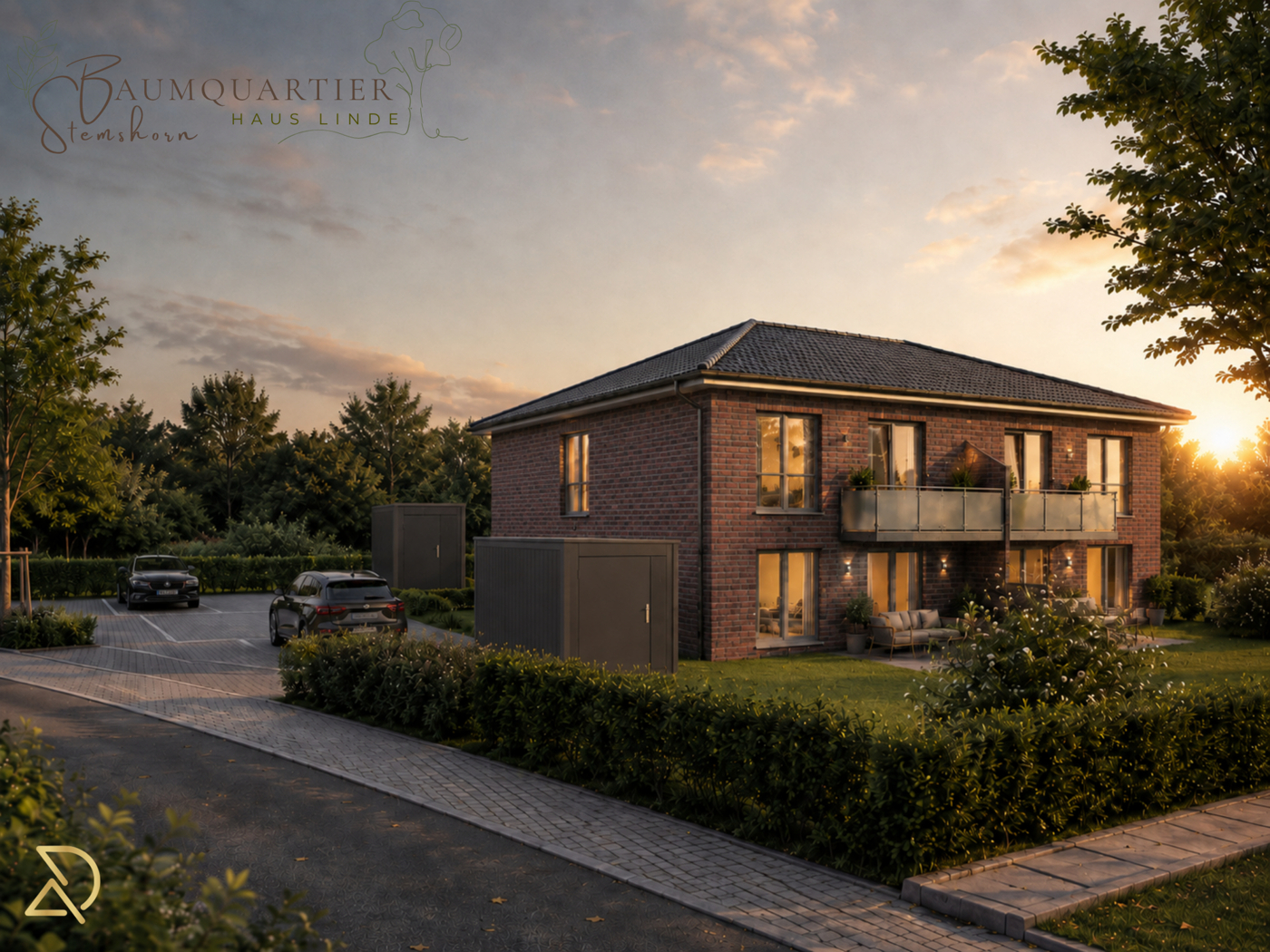 KI Visualisierung Baumquartier Stemshorn- Haus Linde