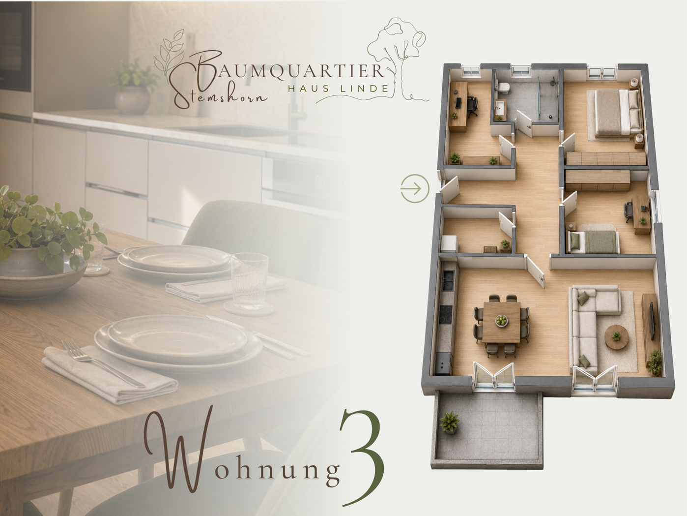 Wohnung 3 - Grundriss 