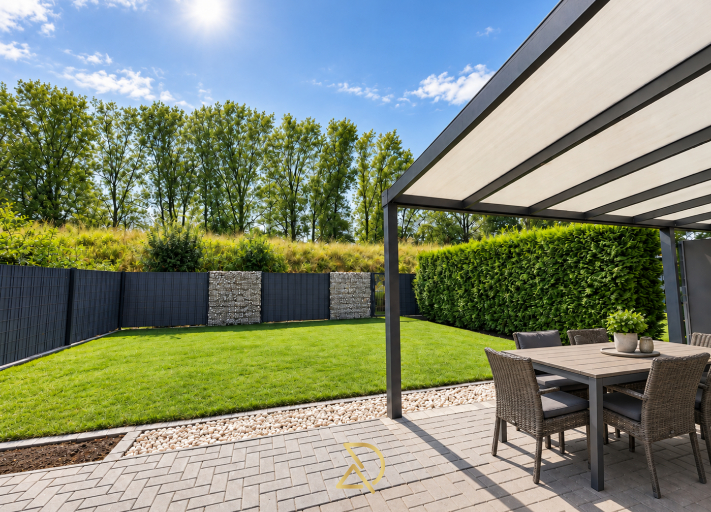 Haus links_Terrasse und Garten