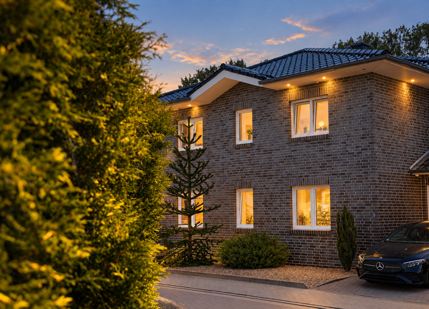 Hausansicht Abends