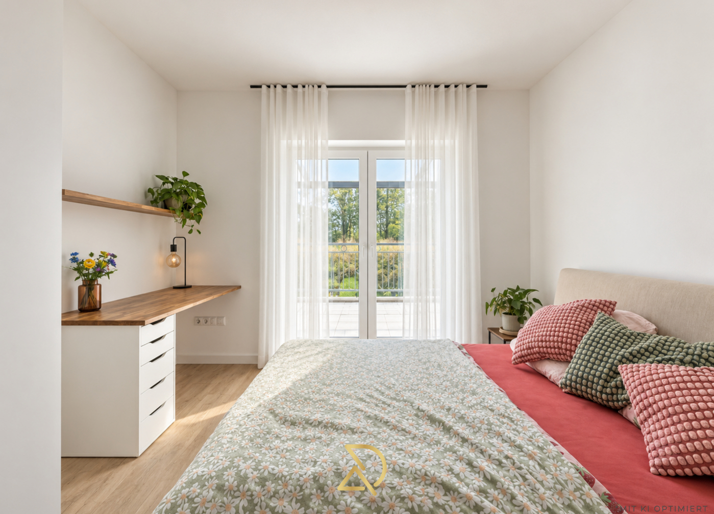 Haus rechts_Schlafzimmer mit Balkon (Kind 1)