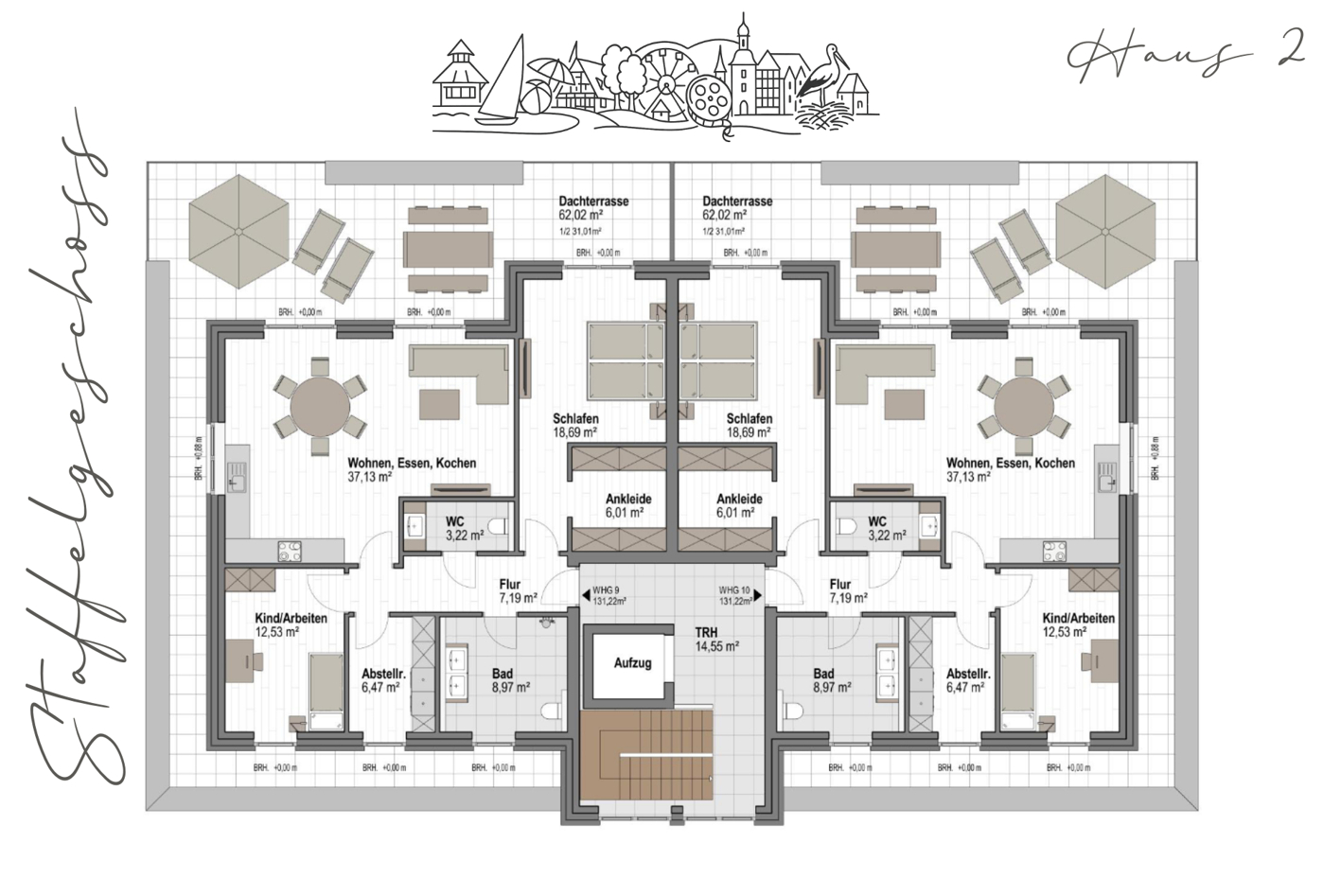 Grundriss Staffelgeschoss Haus 2
