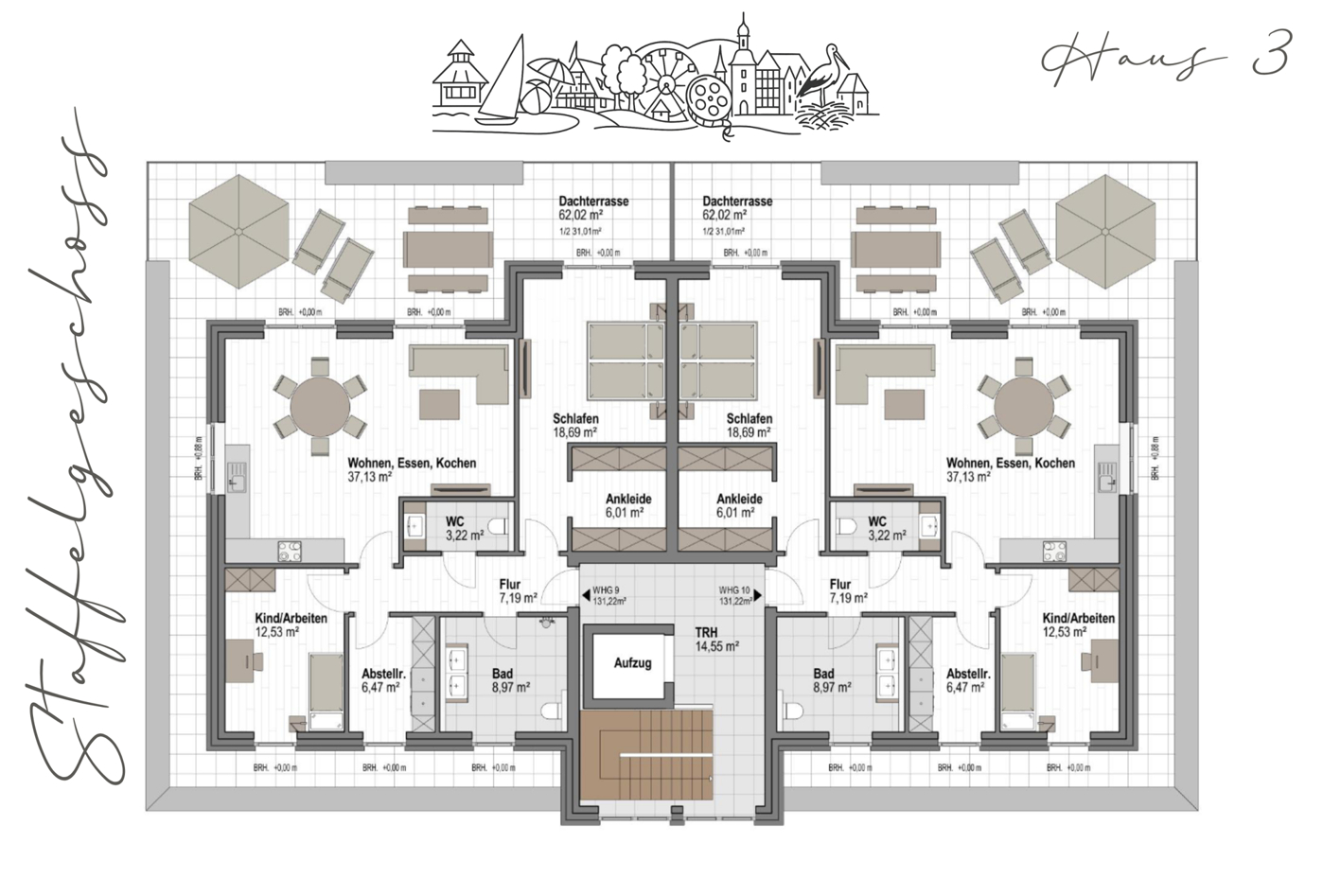 Grundriss Staffelgeschoss Haus 3