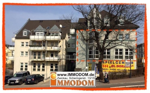 Giebelansicht des Gesamtkomplexes