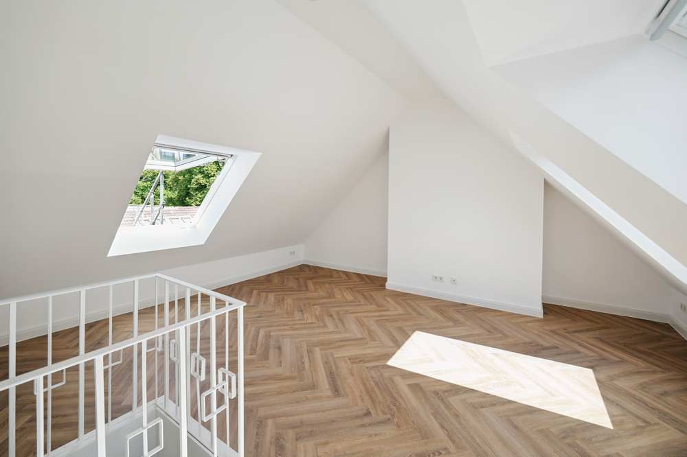 Schlafzimmer im Spitzboden
