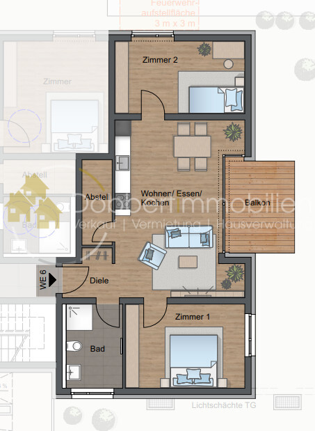 Grundriss WE 6 OG Haus A