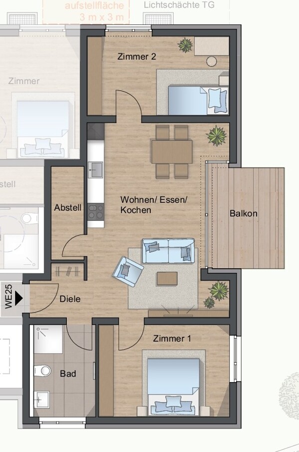 Grundriss Wohnung 25 Bild