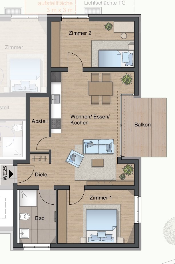 Grundriss Wohnung 25 Bild