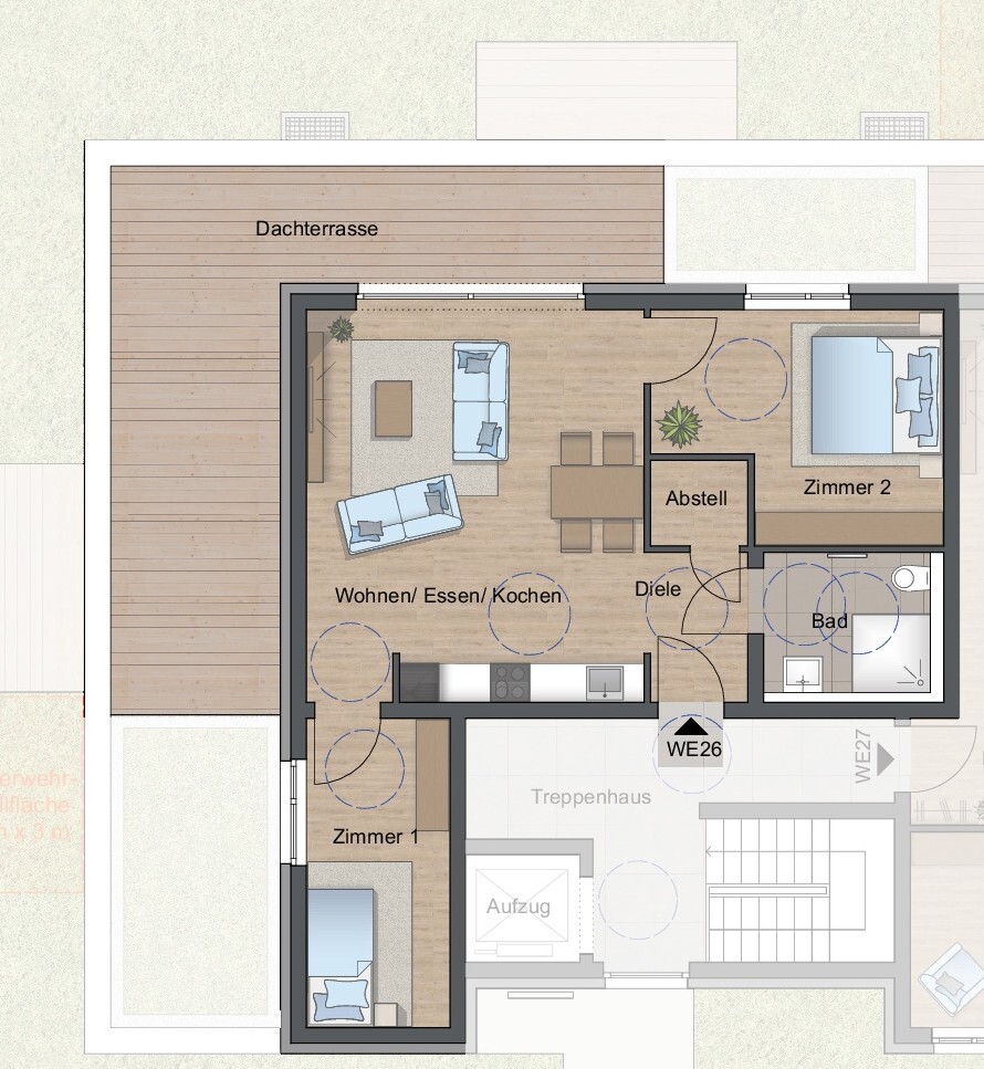 Grundriss Wohnung 26 Bild