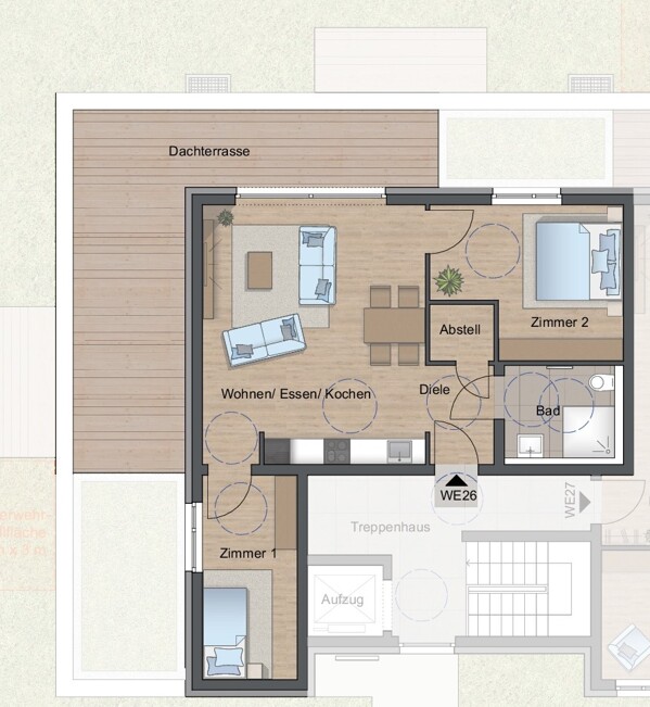Grundriss Wohnung 26 Bild