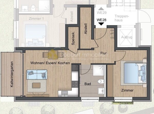 Grundriss Wohnung 28 Bild