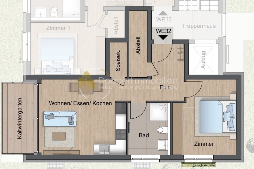 Grundriss Wohnung 32 Bild