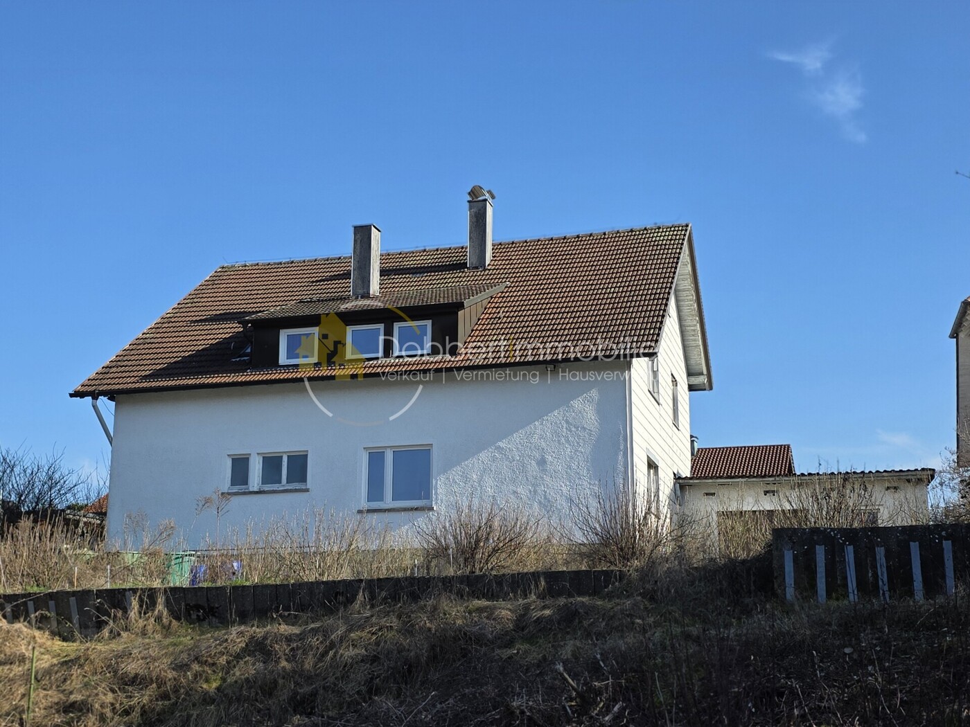 Hausansicht vom hinteren Garten