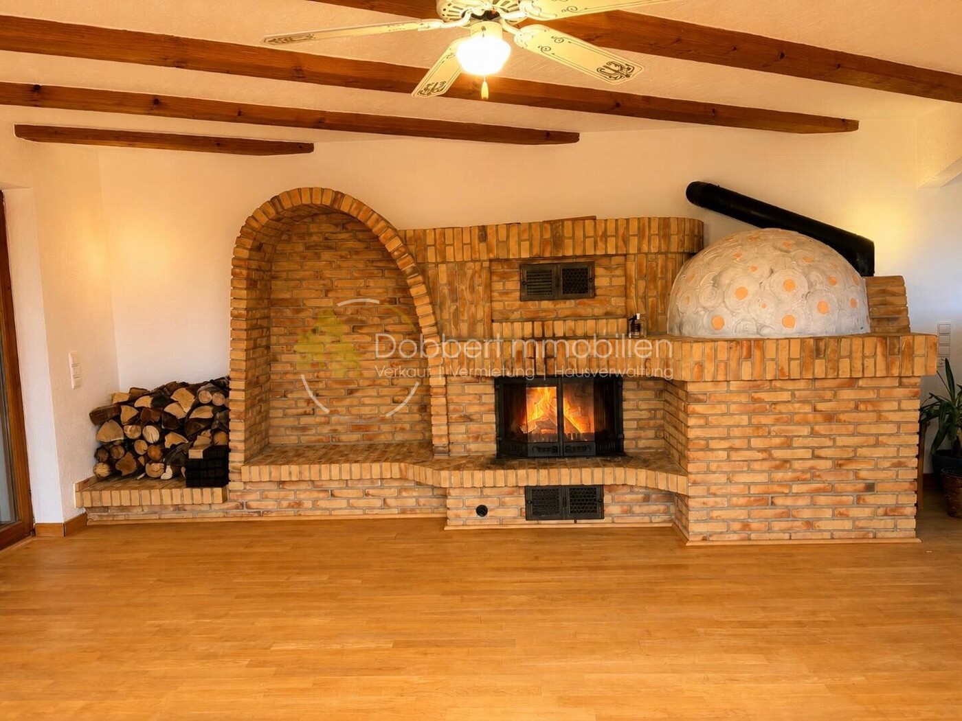 Kamin mit Pizzaofen