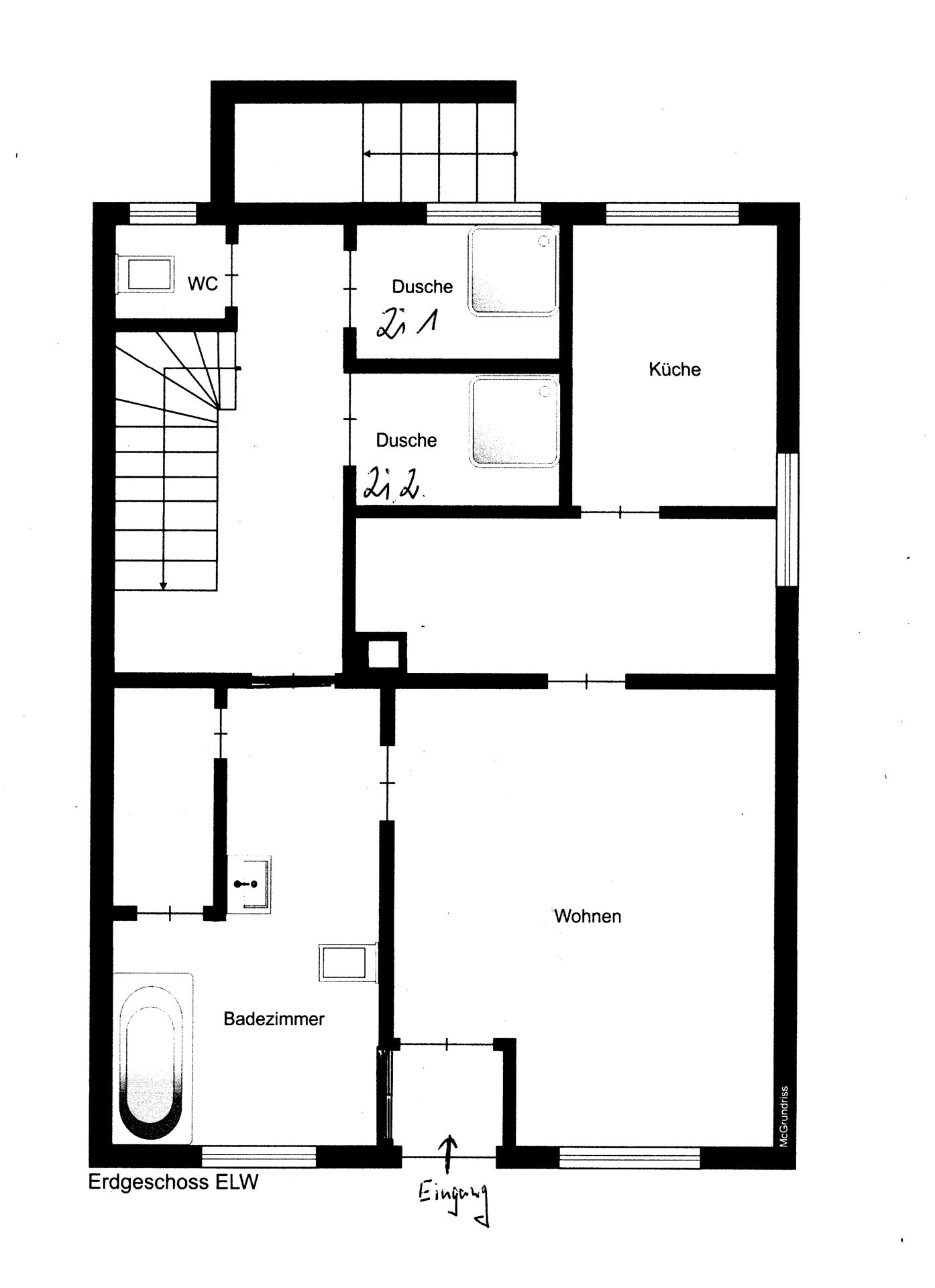 Einliegerw, Duschen GG