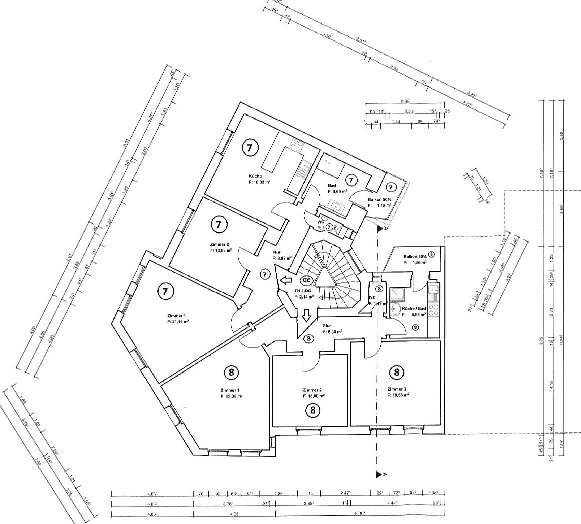 Grundriss WE 7 und 8