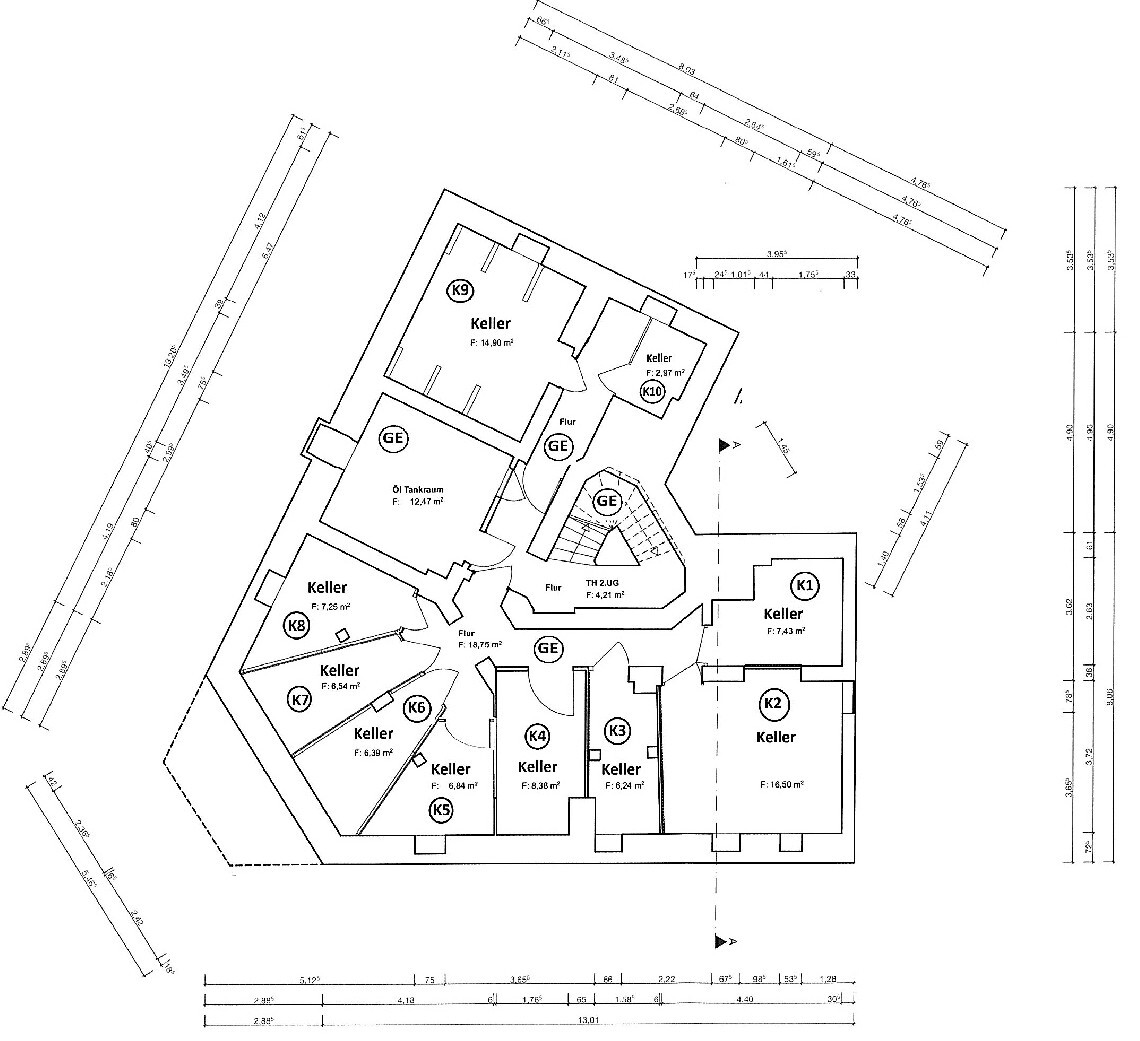 Kellerplan 1- Kellerebene