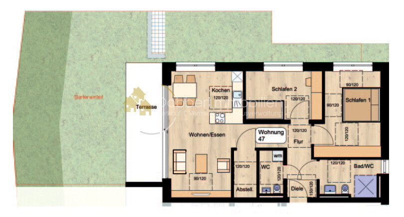 Grundriss Wohnung 47