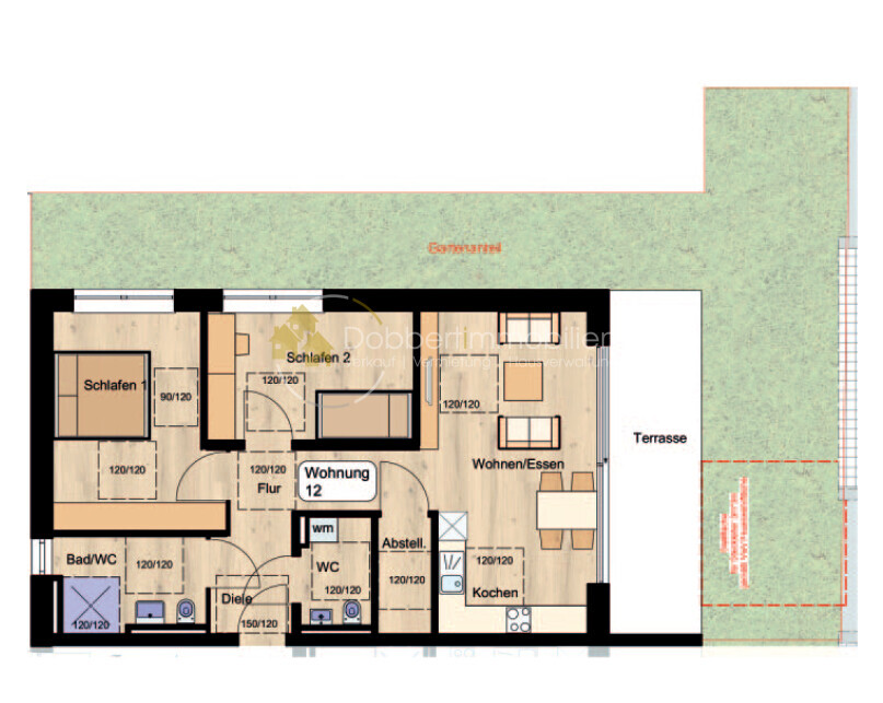 Grundriss Wohnung 12