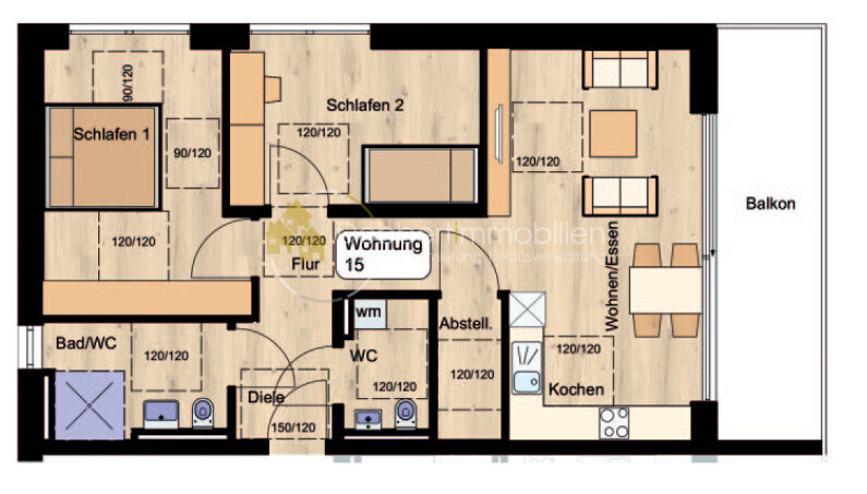 Grundriss Wohnung 15