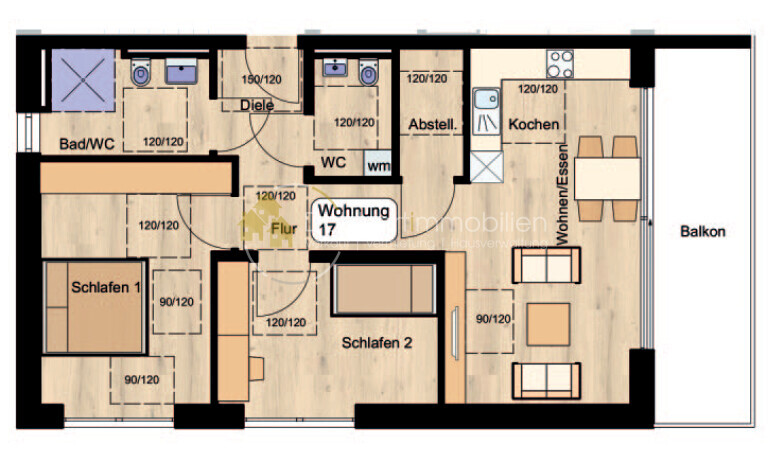 Grundriss Wohnung 17