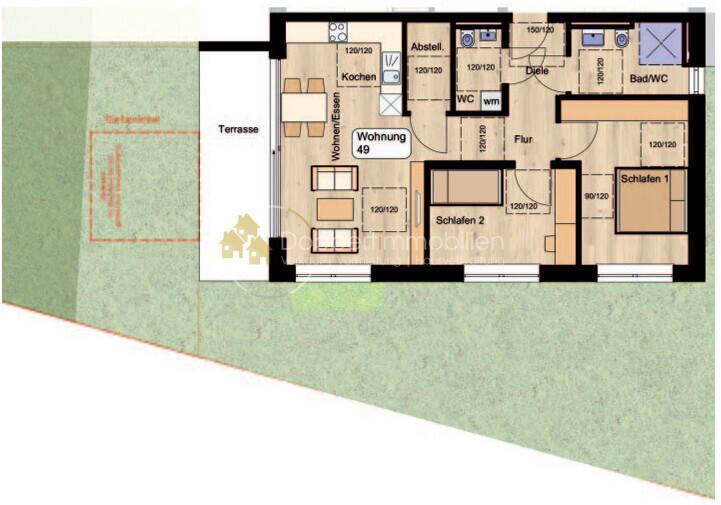 Grundriss Wohnung 49