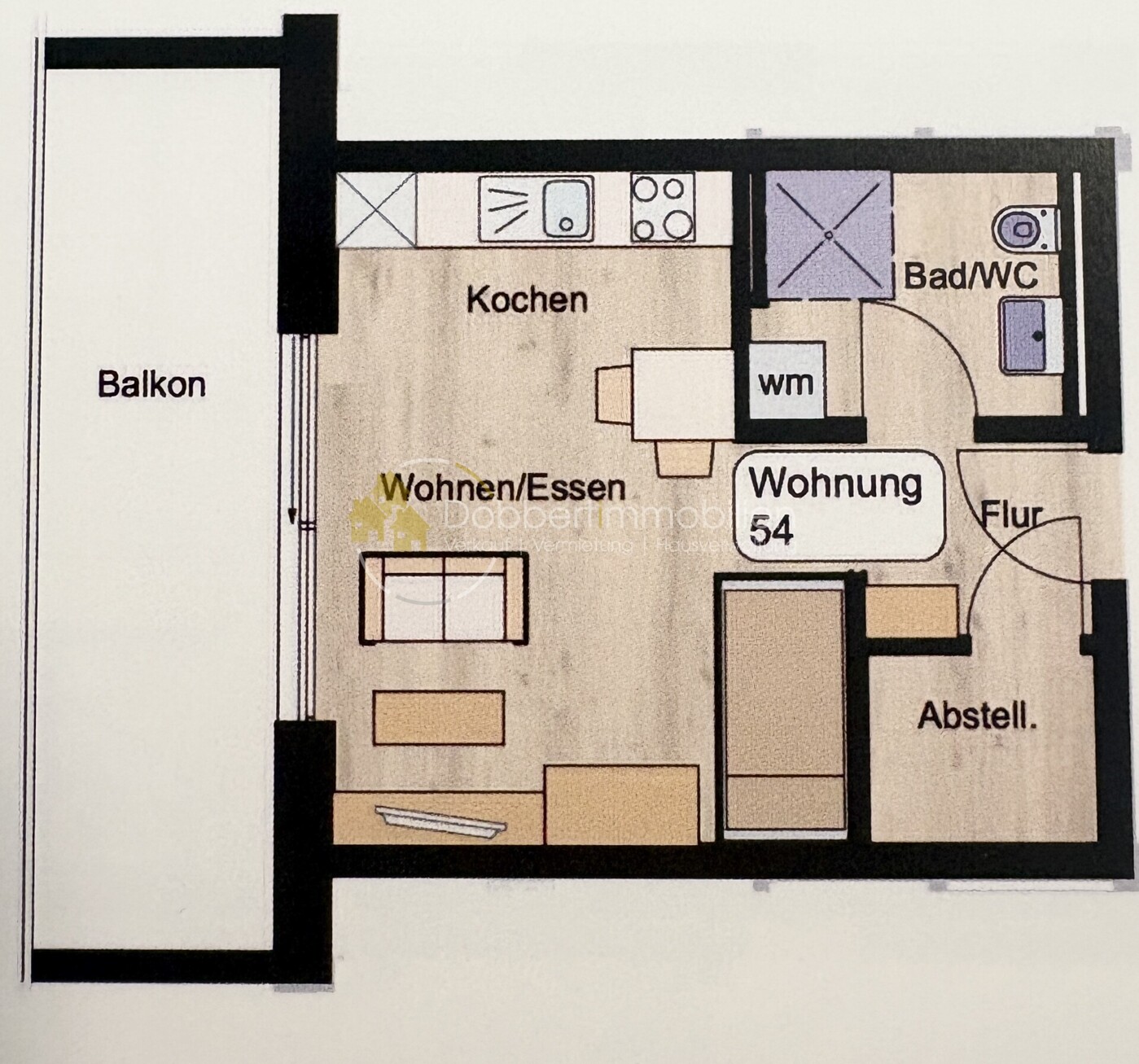 Grundriss Whg. 54