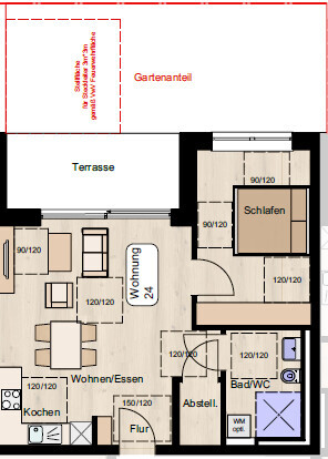 Grundriss  WE 24