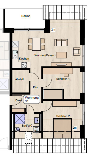 Grundriss WE 31