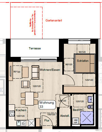 Grundriss WE 33
