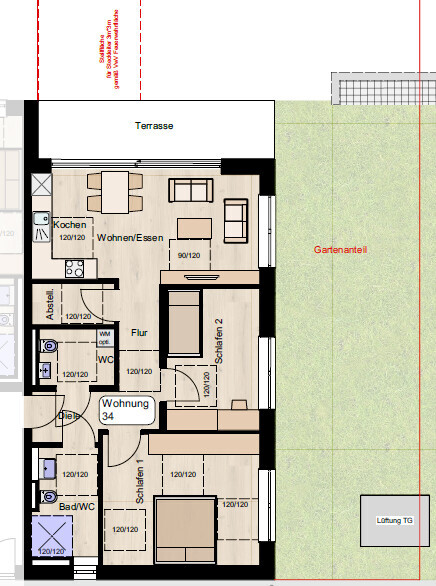 Grundriss WE 34