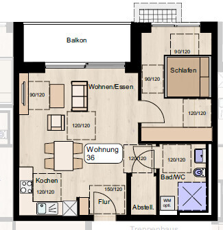Grundriss WE 36