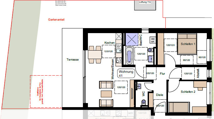 Grundriss WE 41