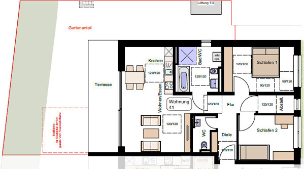 Grundriss WE 41