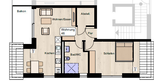 Grundriss WE 46