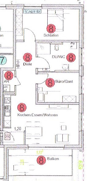 Haus B EG WE 8 m. Balkon