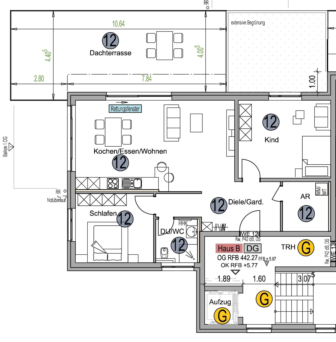 Haus B DG Penthouse Nr. 12