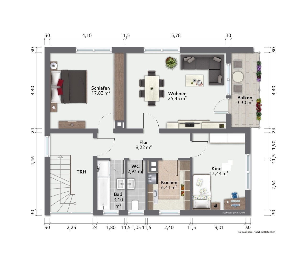 Grundrissskizze - OG