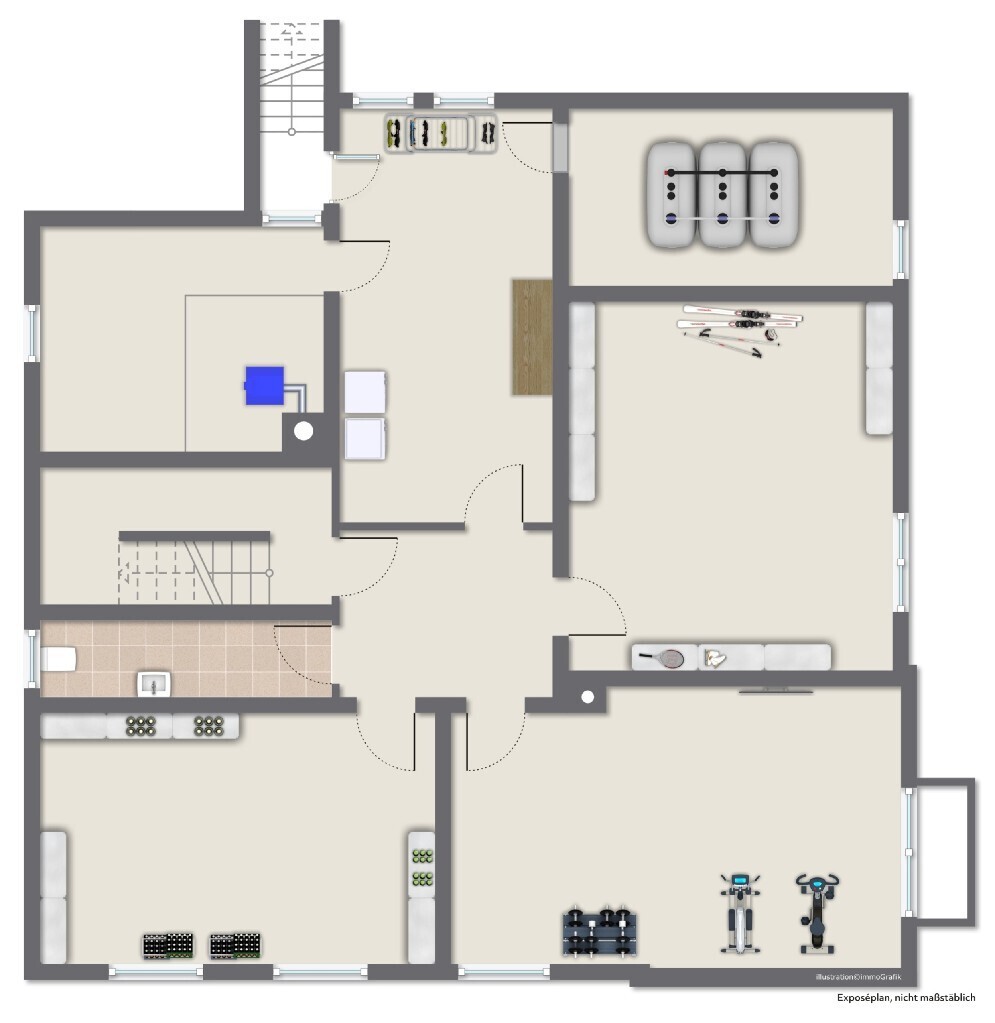 Grundrissskizze - KG