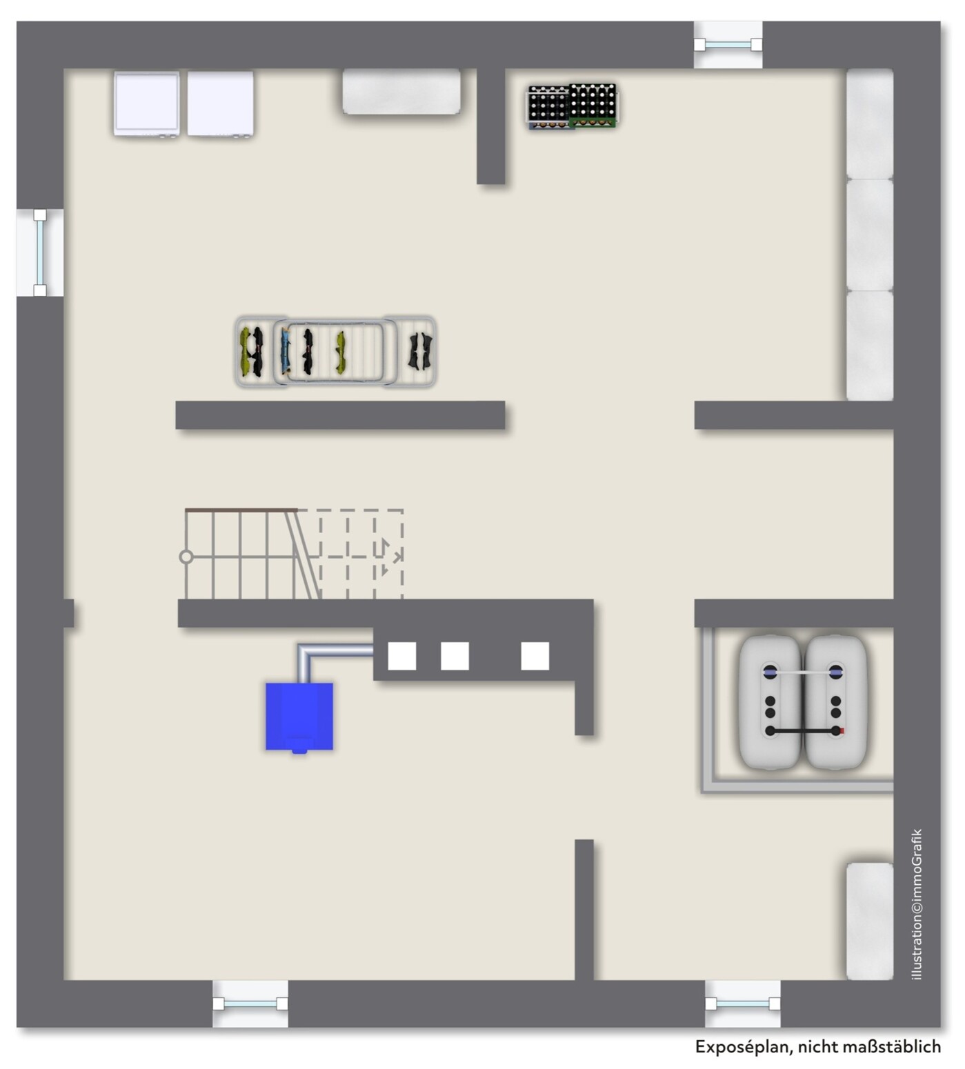 Grundrissskizze - KG