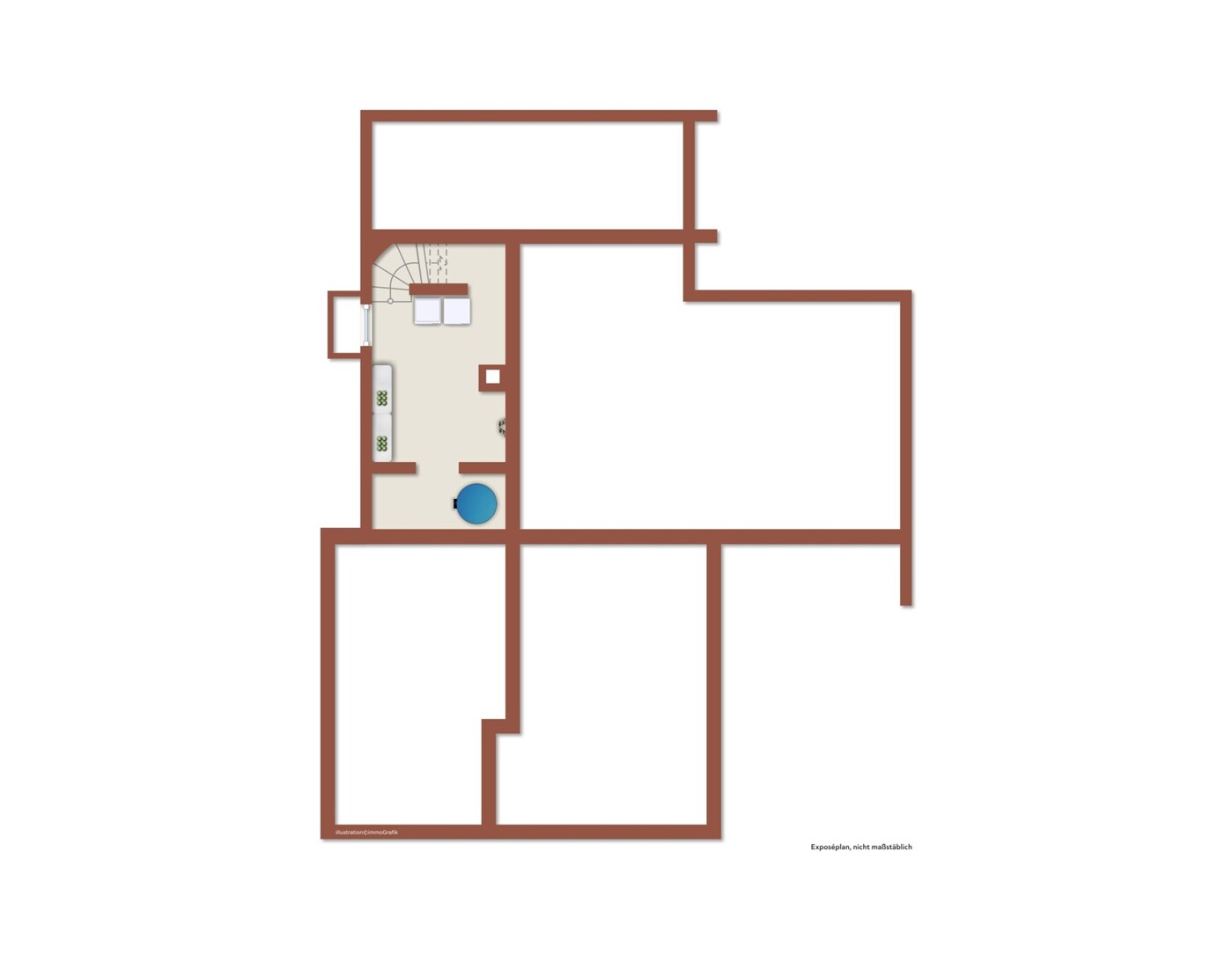 Grundrissskizze - KG