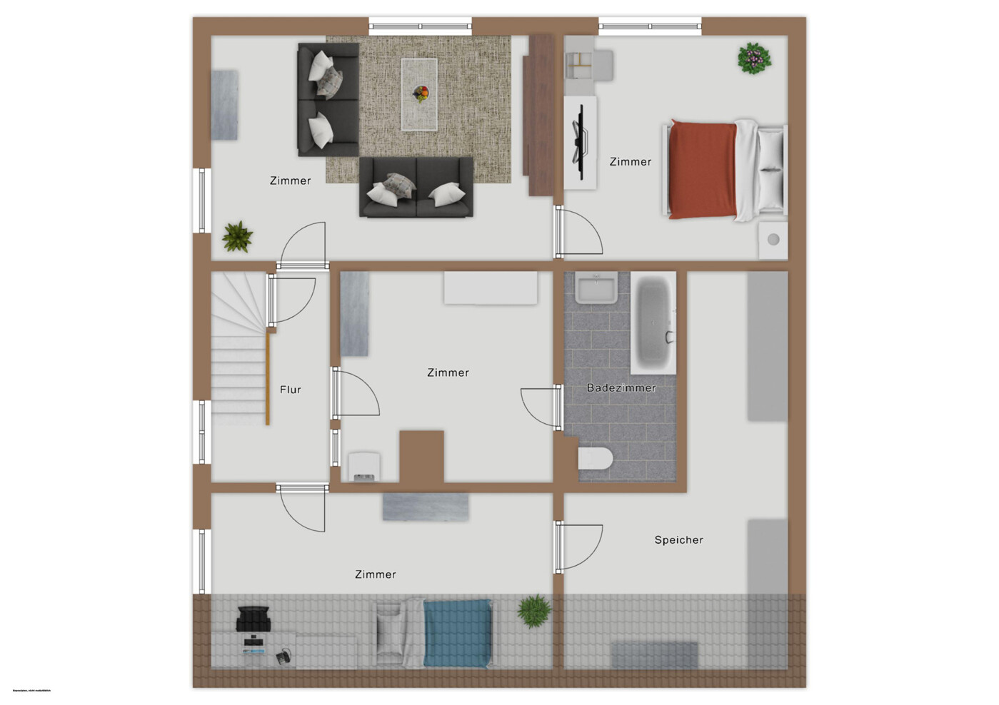Grundrissskizze - Dachgeschoss
