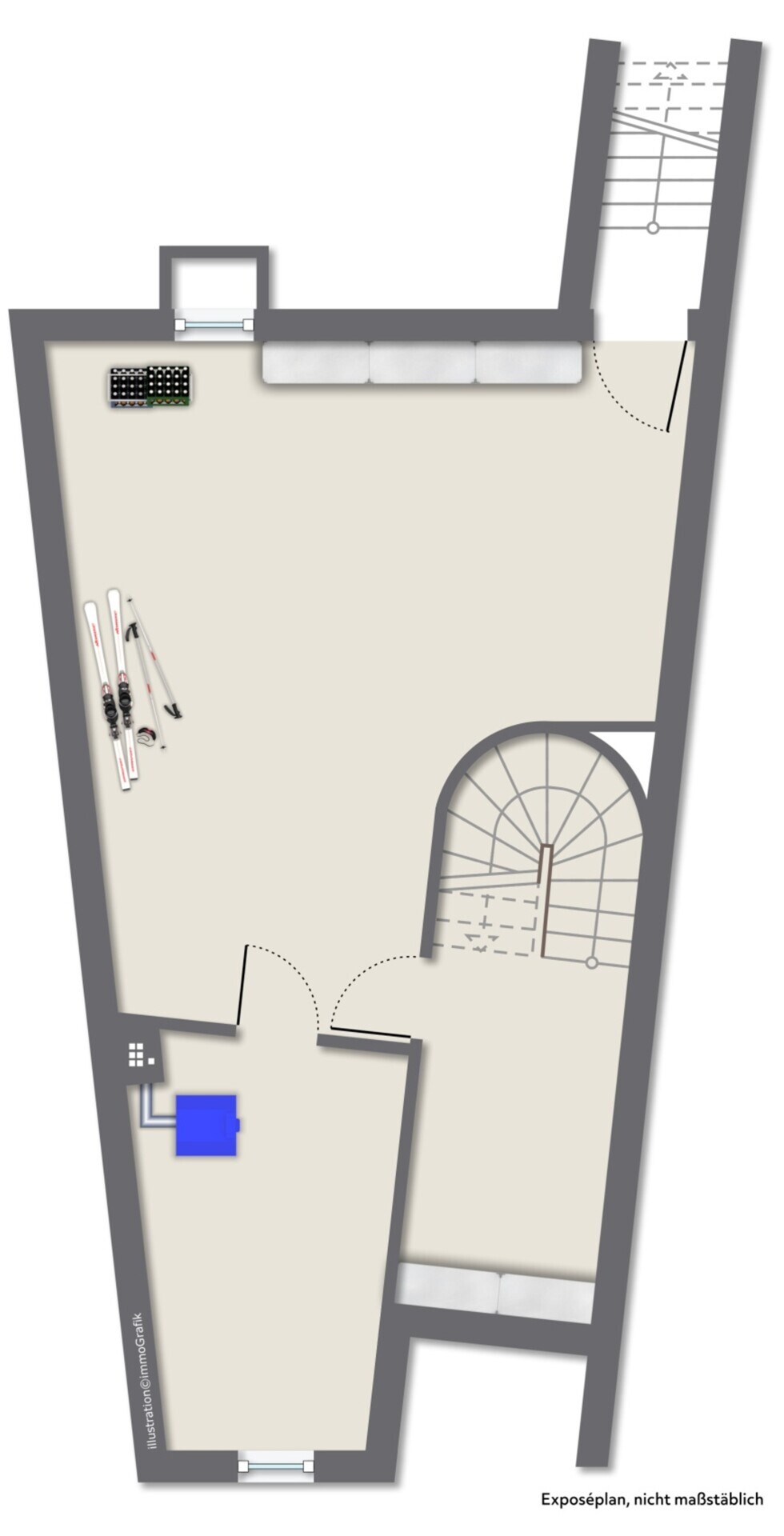 Grundrissskizze KG