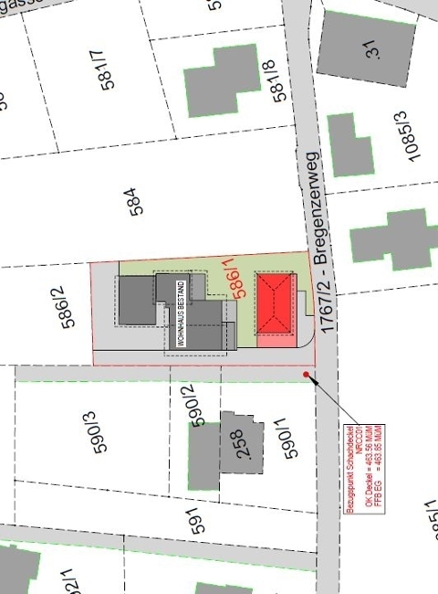 Grundriss Grundstücksplan