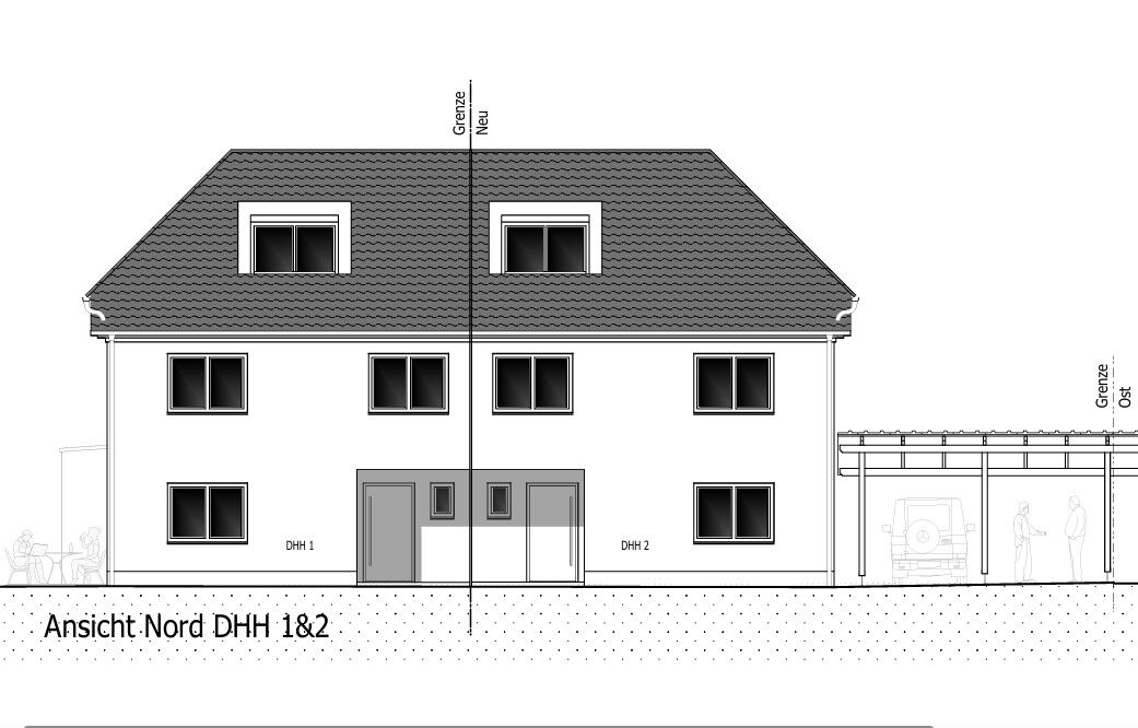 Ansicht Nord DHH 1+2