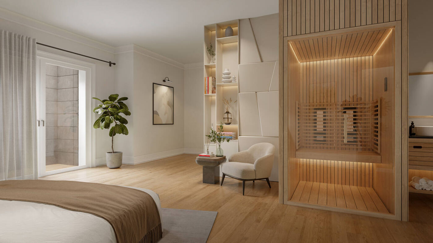 Hobbyraum mit Sauna Visualisierung