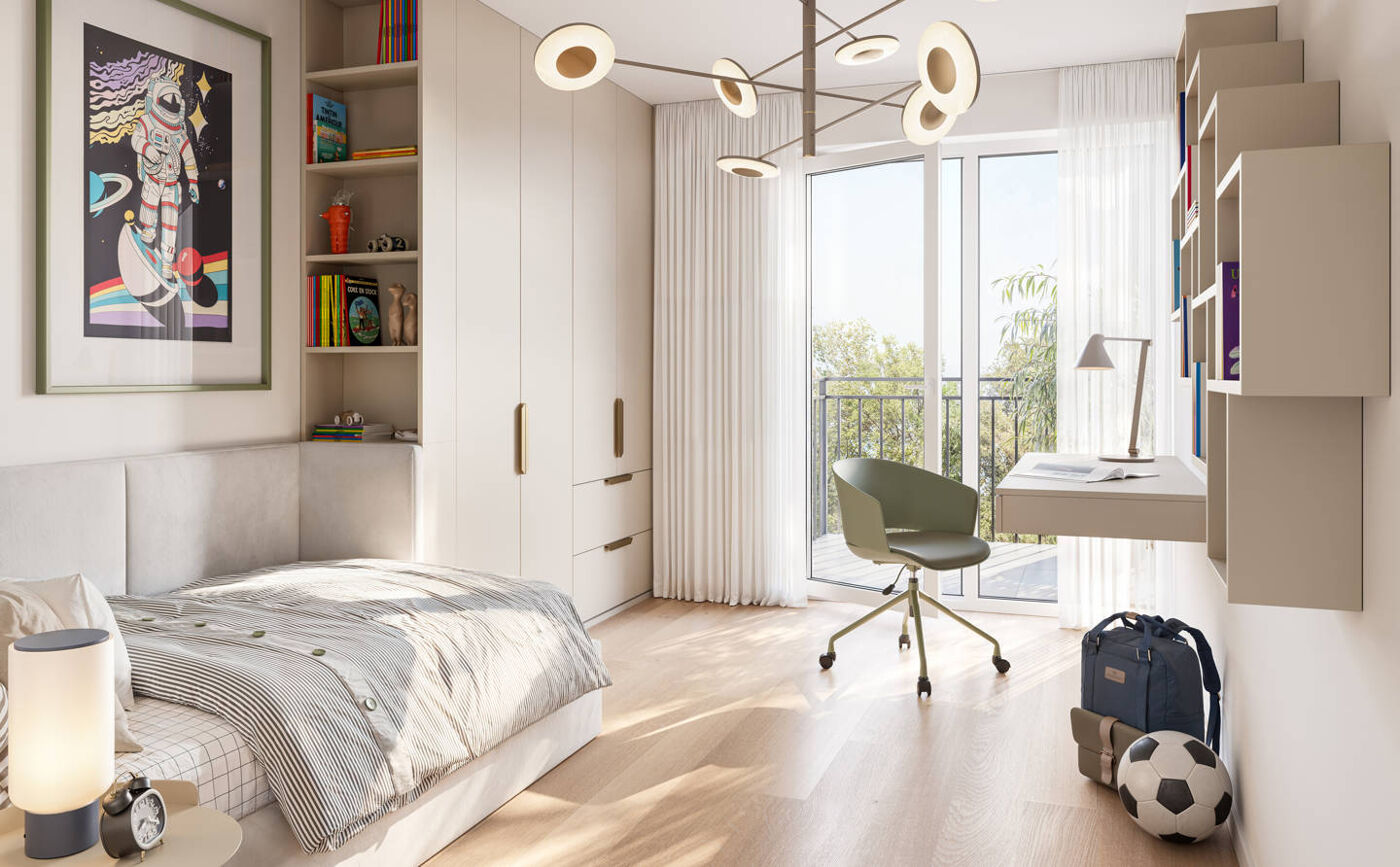 Jugendzimmer_Schlafen 2_ Visualisierung